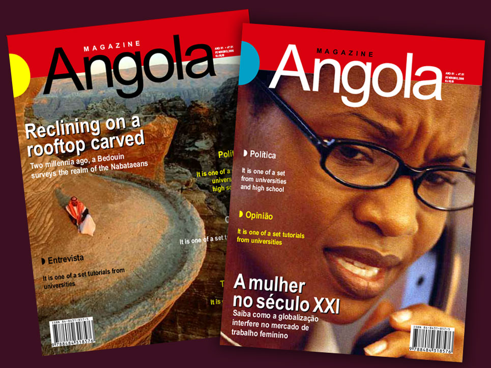 Criação do projeto gráfico para o 'Magazine Angola'