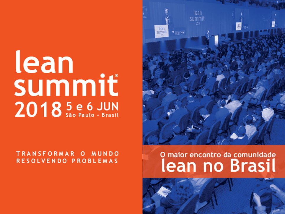 Criação do projeto gráfico para o folder 'Lean Summit 2018 - captação'